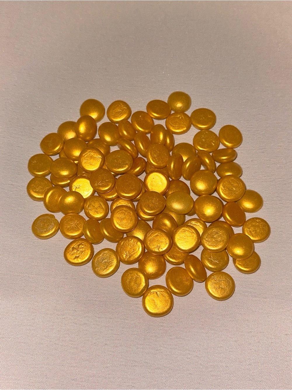 1 Lb. Gold Flat Glass Marbles, Beads for Vase Filler - Decorative Glass Gems